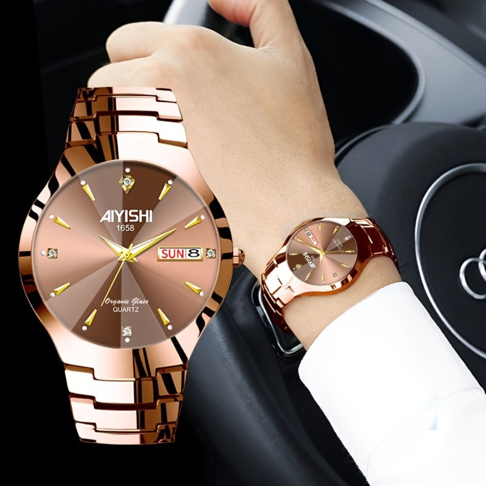 Men's Quartz Watch - Luxury Business for Luminous Double Date Elegant High-End Simple Trend - main product view