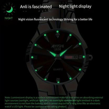 Men's Quartz Watch - Luxury Business for Luminous Double Date Elegant High-End Simple Trend - product detail view 6