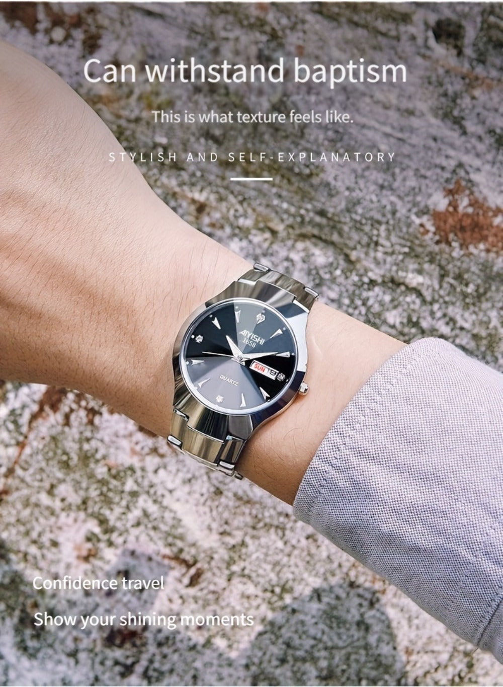 Men's Quartz Watch - Luxury Business for Luminous Double Date Elegant High-End Simple Trend - product detail view 11