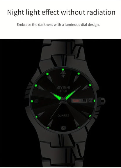 Men's Quartz Watch - Luxury Business for Luminous Double Date Elegant High-End Simple Trend - product detail view 13