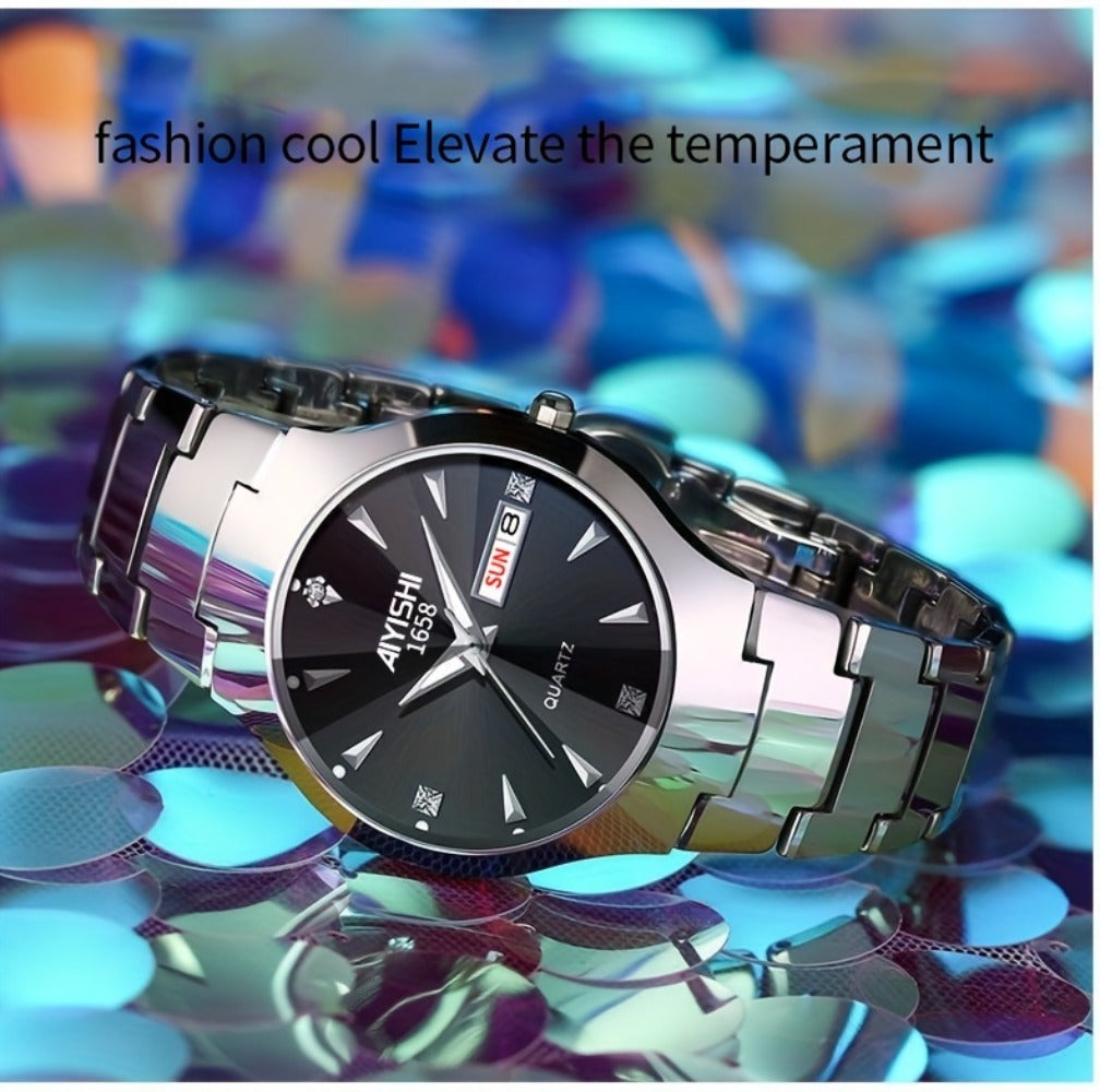 Men's Quartz Watch - Luxury Business for Luminous Double Date Elegant High-End Simple Trend - product detail view 14