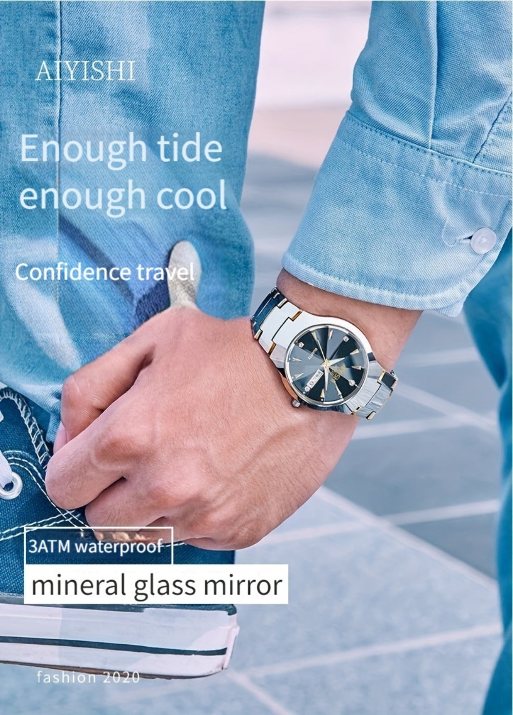 Men's Quartz Watch - Luxury Business for Luminous Double Date Elegant High-End Simple Trend - product detail view 15