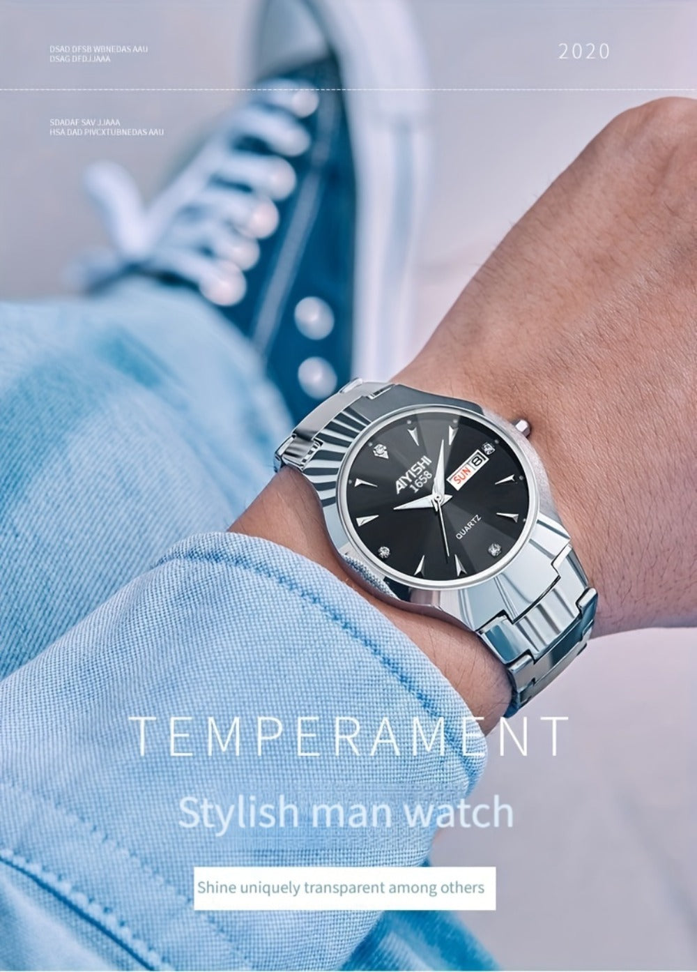 Men's Quartz Watch - Luxury Business for Luminous Double Date Elegant High-End Simple Trend - product detail view 16