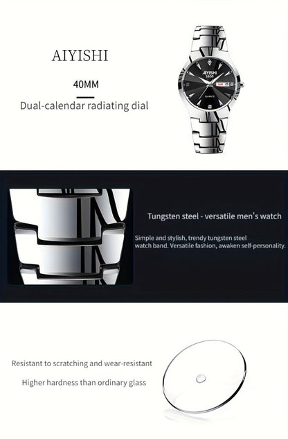 Men's Quartz Watch - Luxury Business for Luminous Double Date Elegant High-End Simple Trend - product detail view 19