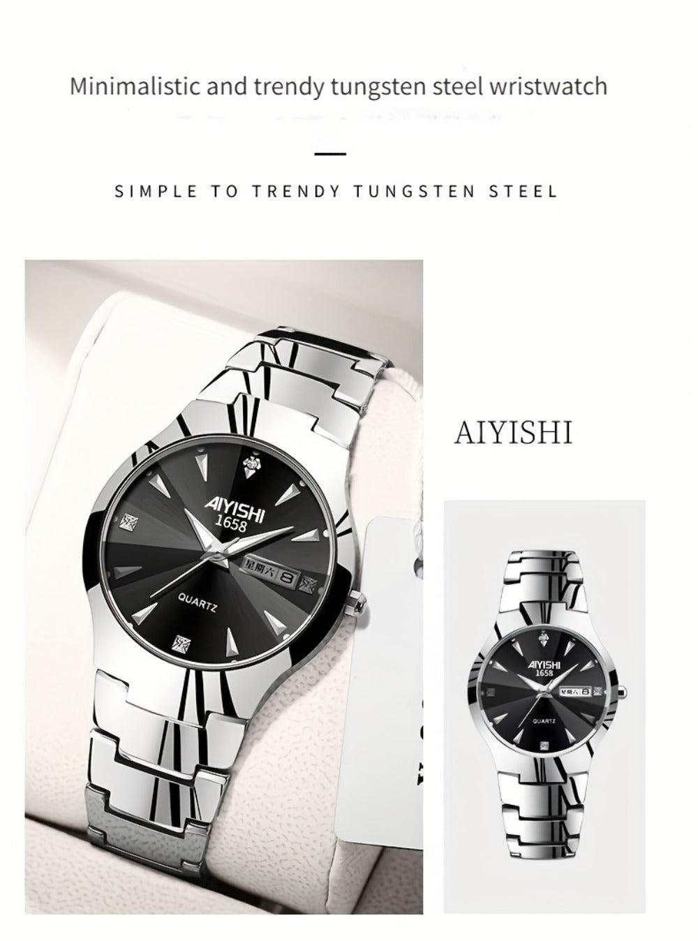 Men's Quartz Watch - Luxury Business for Luminous Double Date Elegant High-End Simple Trend - product detail view 20