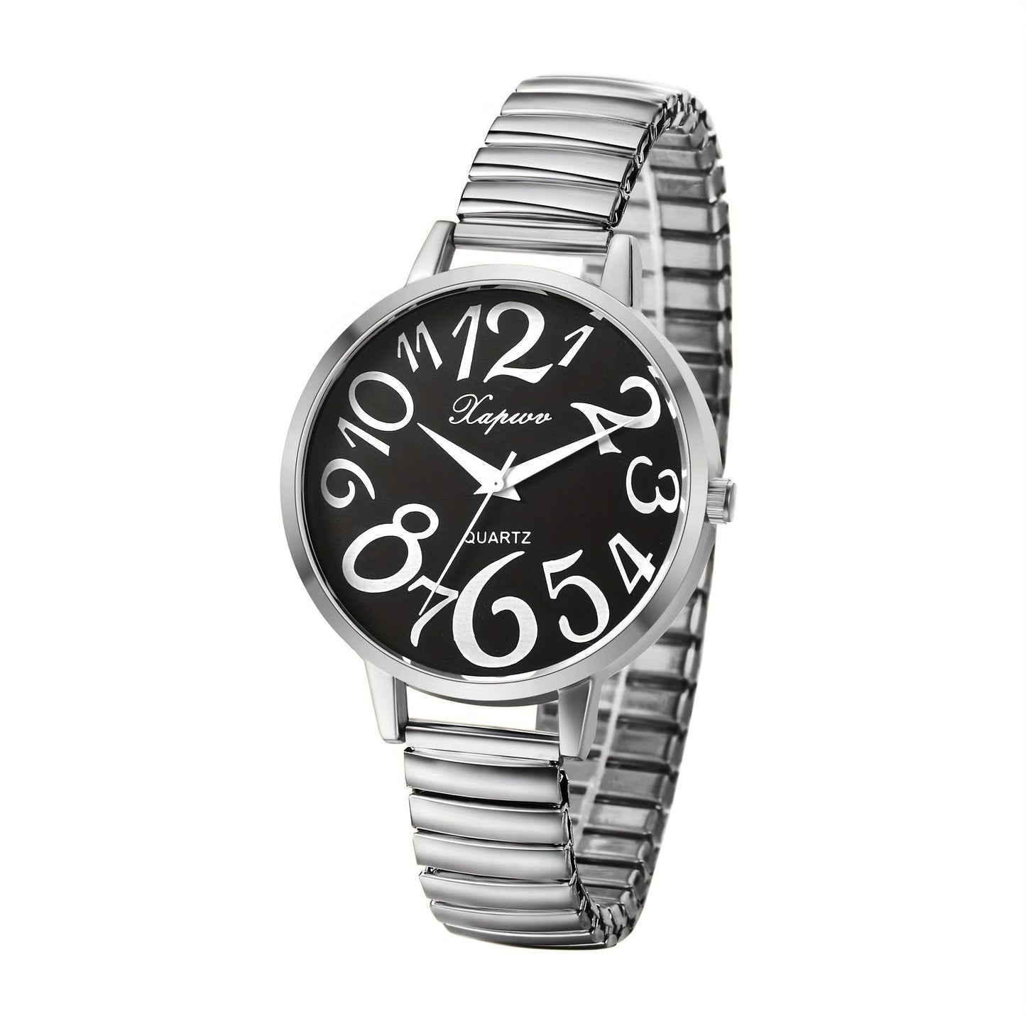 Women's Quartz Watch - Multi-Color 's Analog with Round Stretch Band - Large Arabic Numeral Dial - product detail view 21