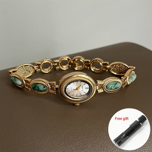 Women's Quartz Watch - Retro Bracelet for Light Luxury French Style Ladies Wristwatch with Band - main product view