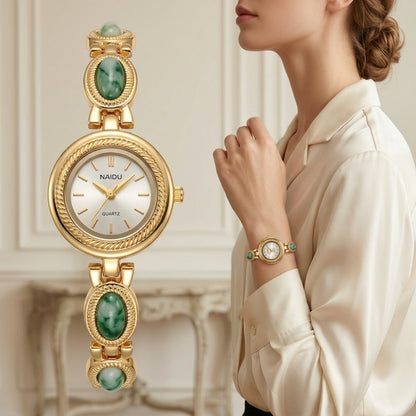 Women's Quartz Watch - Retro Bracelet for Light Luxury French Style Ladies Wristwatch with Band - product detail view 10