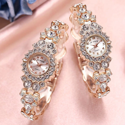 Women's Quartz Watch - Rhinestone Bracelet Set of 2 - Luxury Glitter Wristwatch for , Elegant - product detail view 9