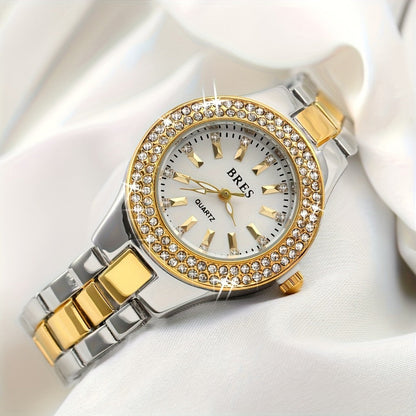 Women's Quartz Watch - Rhinestone Butterfly 's Crystal Diamond Dial, Movement, Steel Button - product detail view 3