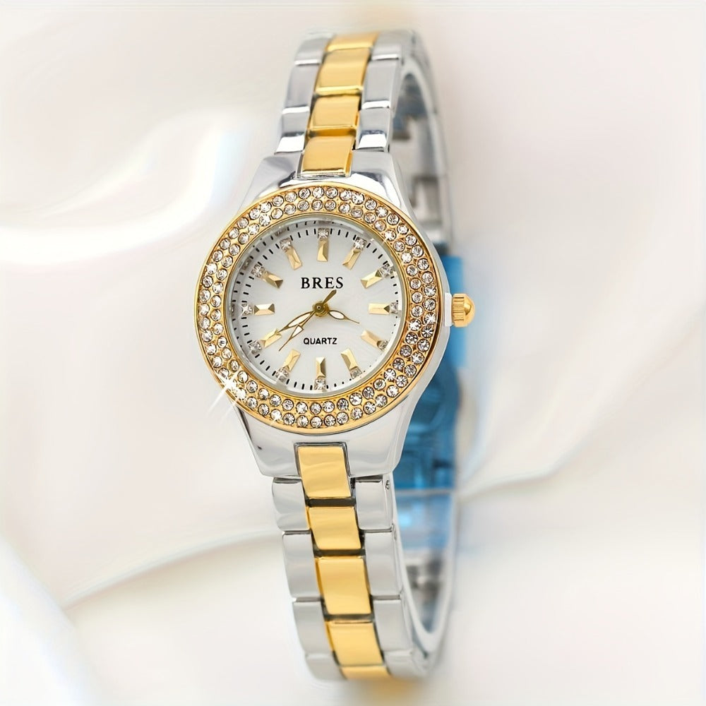 Women's Quartz Watch - Rhinestone Butterfly 's Crystal Diamond Dial, Movement, Steel Button - product detail view 5