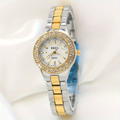 Women's Quartz Watch - Rhinestone Butterfly 's Crystal Diamond Dial, Movement, Steel Button - product detail view 5