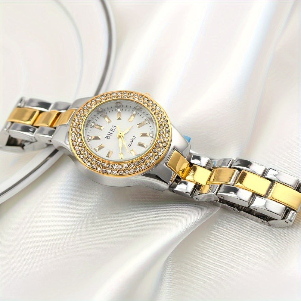 Women's Quartz Watch - Rhinestone Butterfly 's Crystal Diamond Dial, Movement, Steel Button - product detail view 7