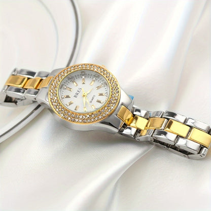 Women's Quartz Watch - Rhinestone Butterfly 's Crystal Diamond Dial, Movement, Steel Button - product detail view 7