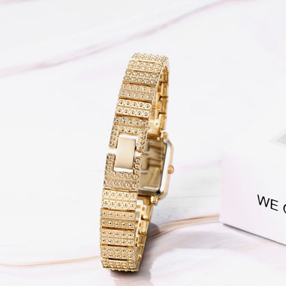 Women's Quartz Watch - Rhinestone for Square Dial Bling Luxury Analog Dress Wristwatch Sparkling - product detail view 3