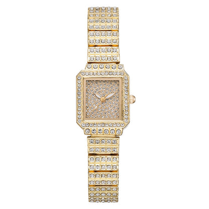 Women's Quartz Watch - Rhinestone for Square Dial Bling Luxury Analog Dress Wristwatch Sparkling - product detail view 10
