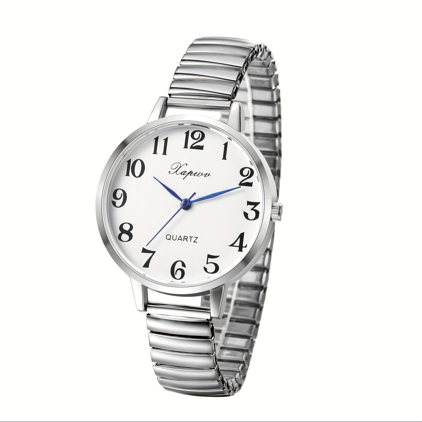 Women's Quartz Watch - 's Analog with Stretch Band - Round Case Large Arabic Numeral Dial - product detail view 20