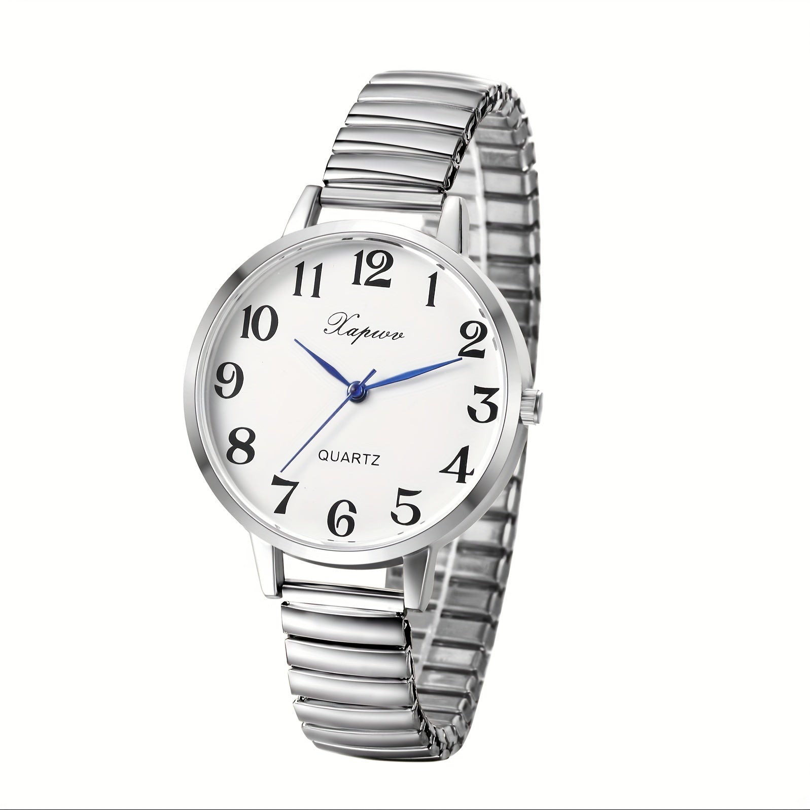 Women's Quartz Watch - 's Analog with Stretch Band - Round Case Large Arabic Numeral Dial - product detail view 20