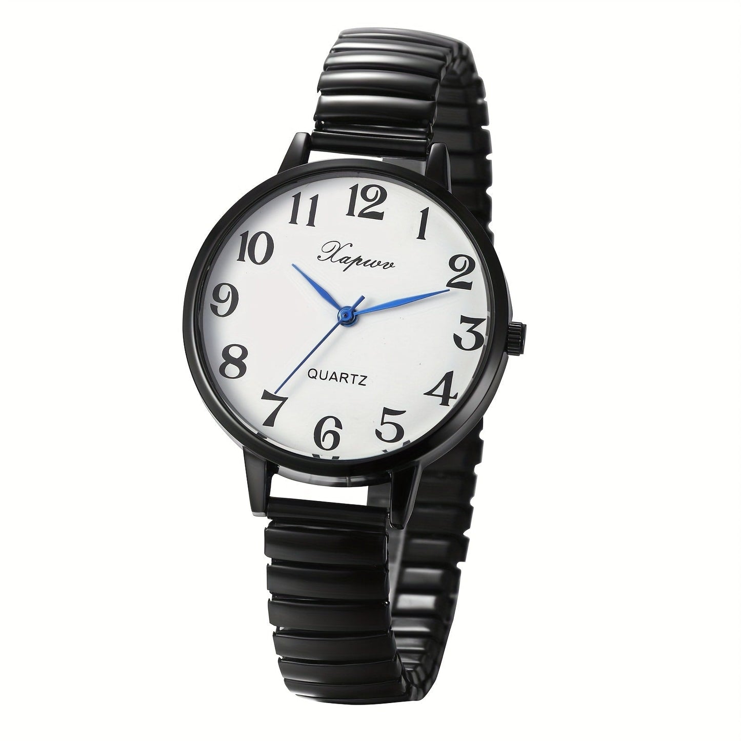 Women's Quartz Watch - 's Analog with Stretch Band - Round Case Large Arabic Numeral Dial - product detail view 21