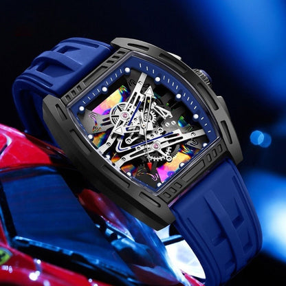 Men's Quartz Watch - 's Barrel Shape Luxury Retro Style Silicone Strap Wristwatch, Fashion - product detail view 25