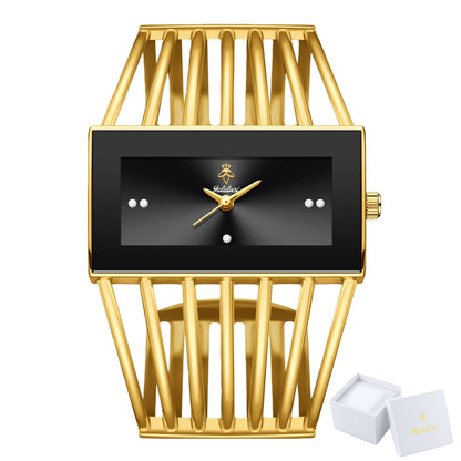Women's Quartz Watch - 's Bracelet Elastic Openwork Band Square Dial Rhinestone Accents Elegant - product detail view 20