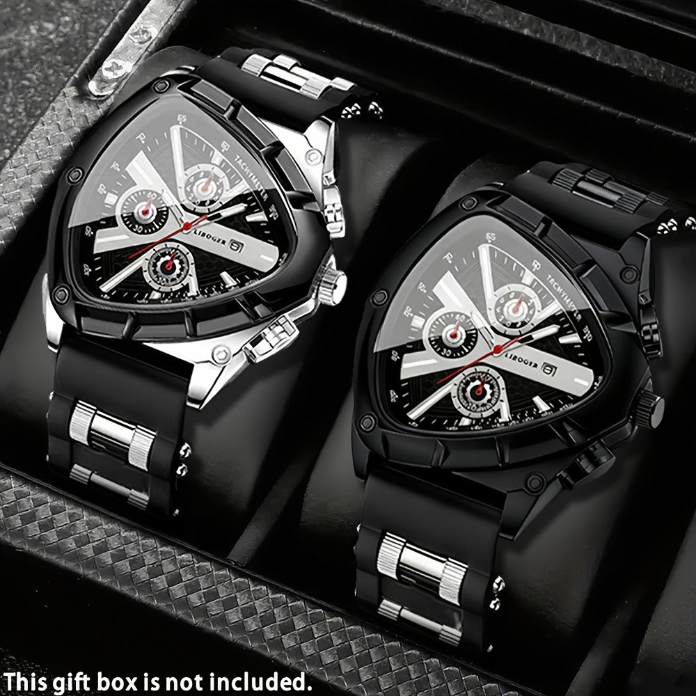Men's Quartz Watch - 's Casual Fashion Date Calendar Display Analog Pointer Single or 2pcs Set - product detail view 2