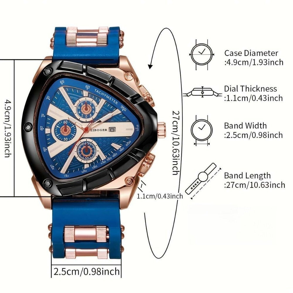 Men's Quartz Watch - 's Casual Fashion Date Calendar Display Analog Pointer Single or 2pcs Set - product detail view 3