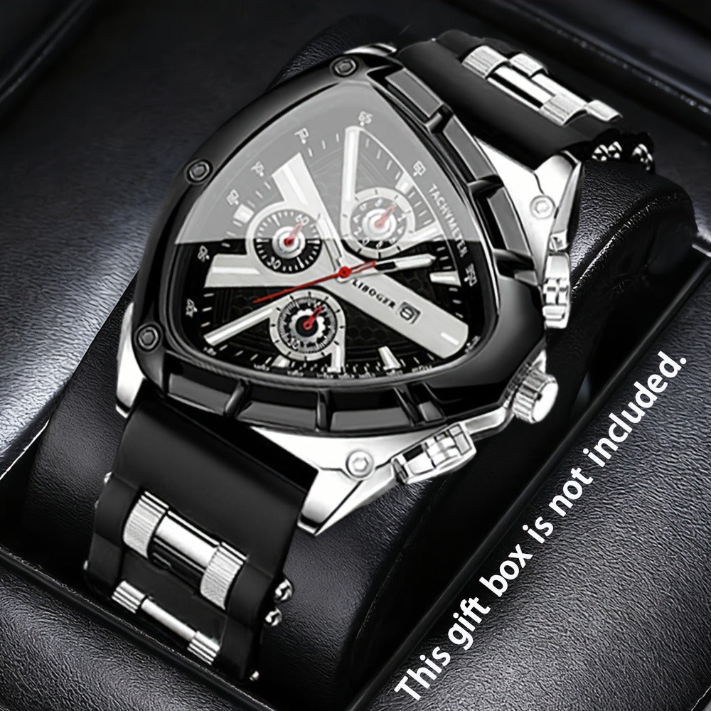 Men's Quartz Watch - 's Casual Fashion Date Calendar Display Analog Pointer Single or 2pcs Set - product detail view 10