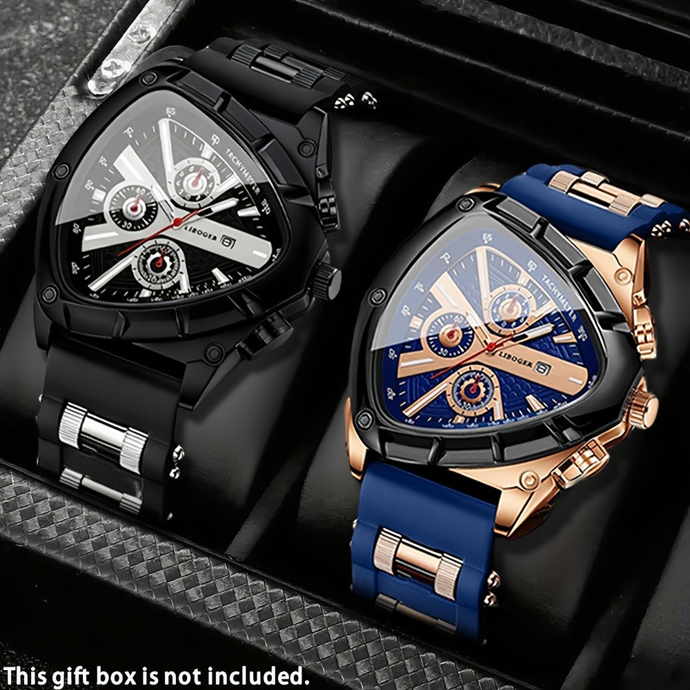 Men's Quartz Watch - 's Casual Fashion Date Calendar Display Analog Pointer Single or 2pcs Set - product detail view 12