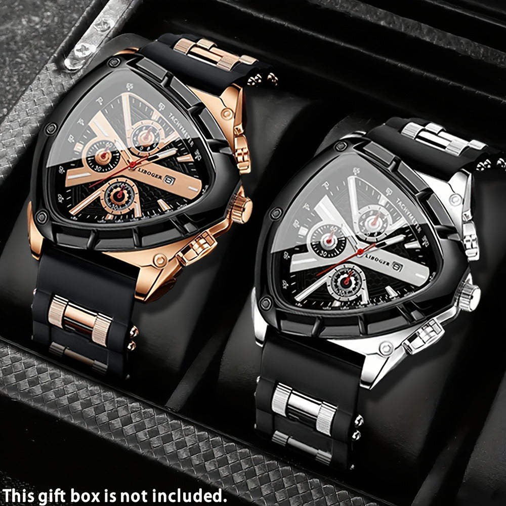 Men's Quartz Watch - 's Casual Fashion Date Calendar Display Analog Pointer Single or 2pcs Set - product detail view 14