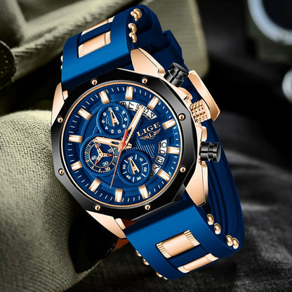 Men's Quartz Watch - 's Chronograph with Luminous Dial & Calendar | Stopwatch, Outdoor Sports - product detail view 6