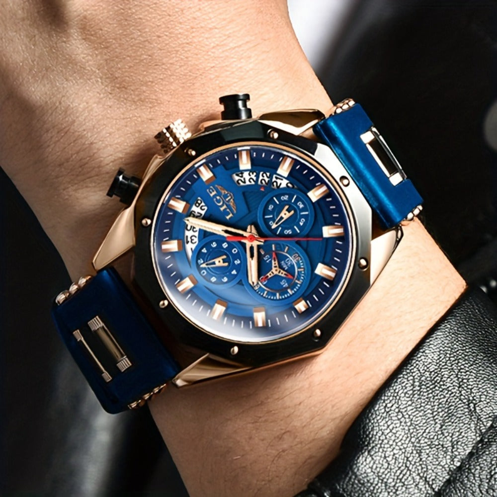 Men's Quartz Watch - 's Chronograph with Luminous Dial & Calendar | Stopwatch, Outdoor Sports - product detail view 10