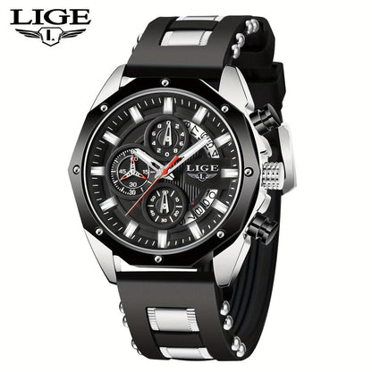 Men's Quartz Watch - 's Chronograph with Luminous Dial & Calendar | Stopwatch, Outdoor Sports - product detail view 11