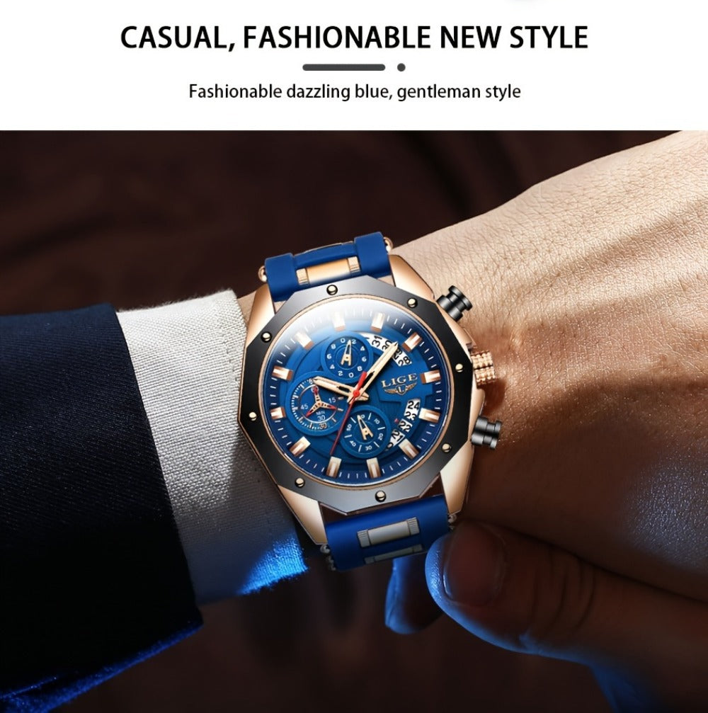 Men's Quartz Watch - 's Chronograph with Luminous Dial & Calendar | Stopwatch, Outdoor Sports - product detail view 13