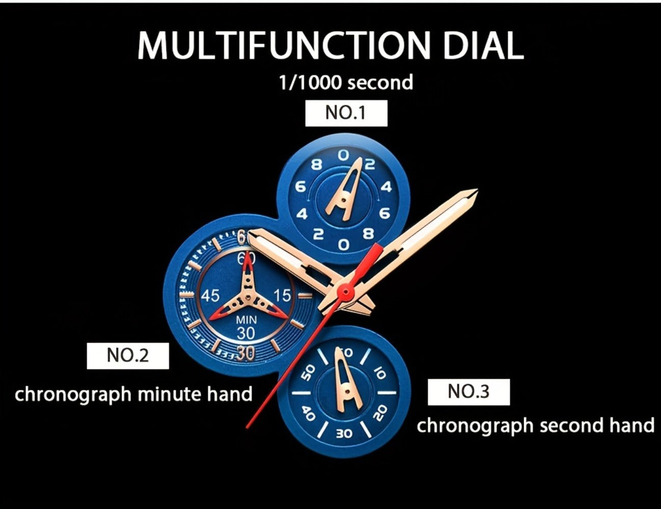 Men's Quartz Watch - 's Chronograph with Luminous Dial & Calendar | Stopwatch, Outdoor Sports - product detail view 14