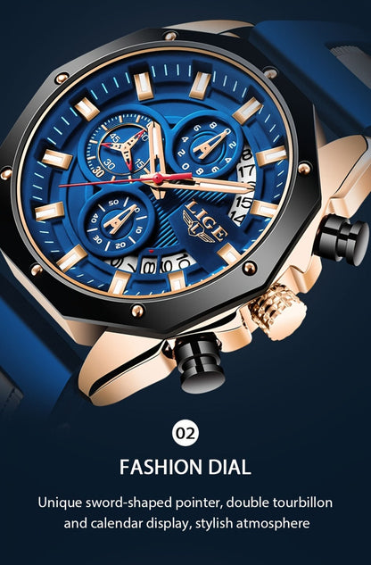 Men's Quartz Watch - 's Chronograph with Luminous Dial & Calendar | Stopwatch, Outdoor Sports - product detail view 17
