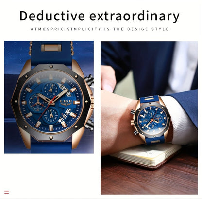 Men's Quartz Watch - 's Chronograph with Luminous Dial & Calendar | Stopwatch, Outdoor Sports - product detail view 19