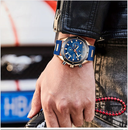 Men's Quartz Watch - 's Chronograph with Luminous Dial & Calendar | Stopwatch, Outdoor Sports - product detail view 21