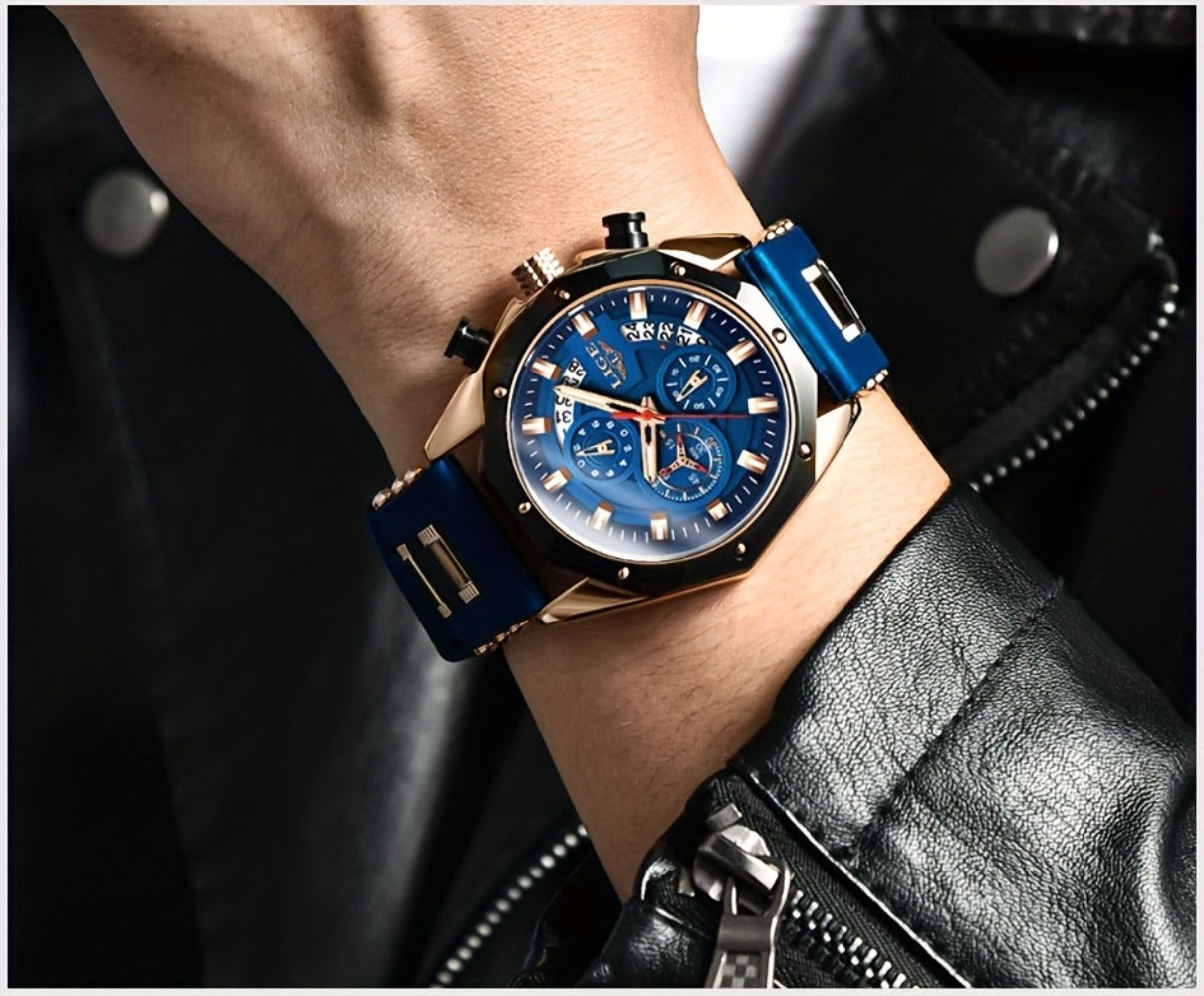 Men's Quartz Watch - 's Chronograph with Luminous Dial & Calendar | Stopwatch, Outdoor Sports - product detail view 23