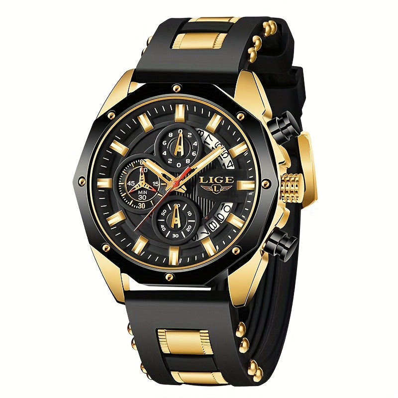 Men's Quartz Watch - 's Chronograph with Luminous Dial & Calendar | Stopwatch, Outdoor Sports - product detail view 24