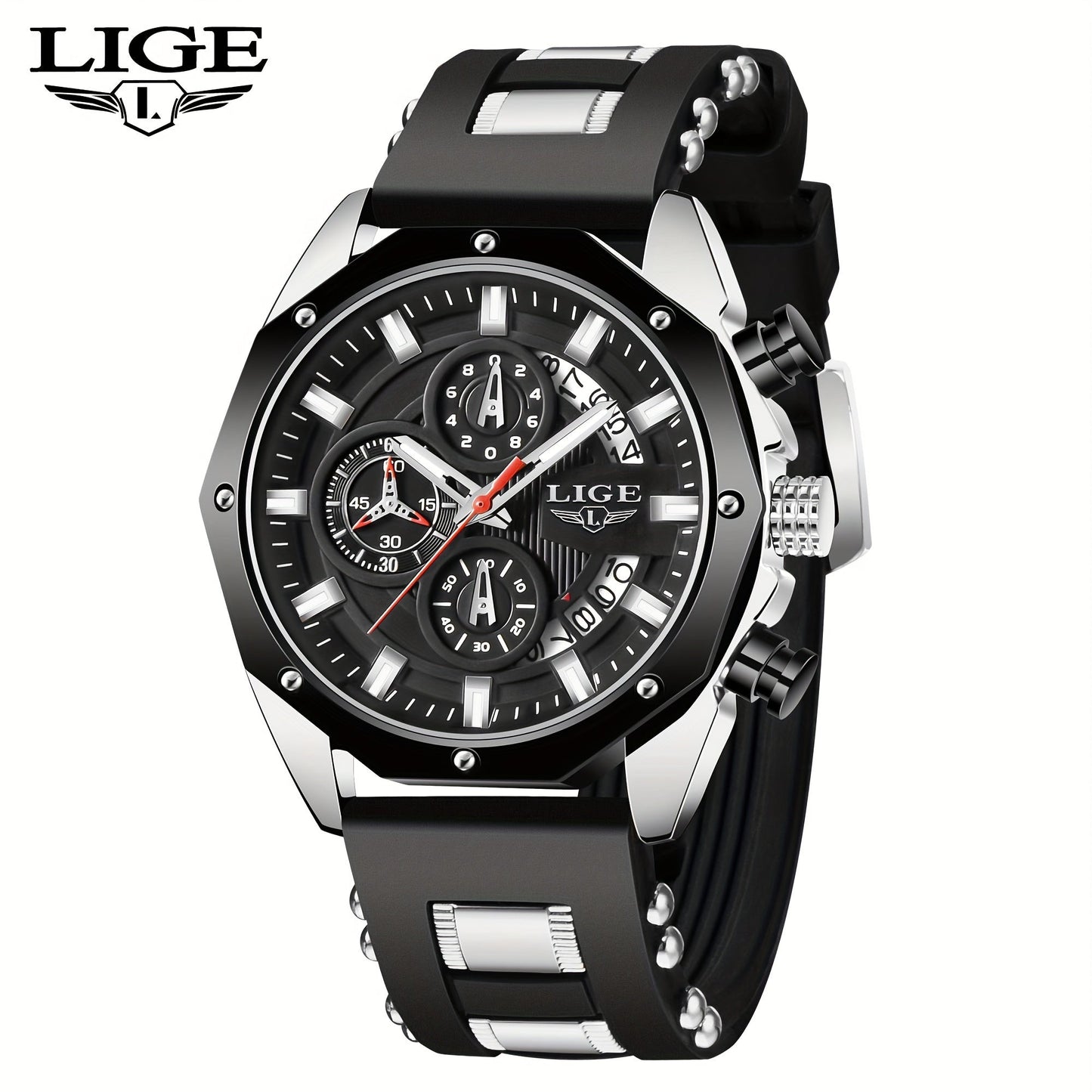 Men's Quartz Watch - 's Chronograph with Luminous Dial & Calendar | Stopwatch, Outdoor Sports - product detail view 27