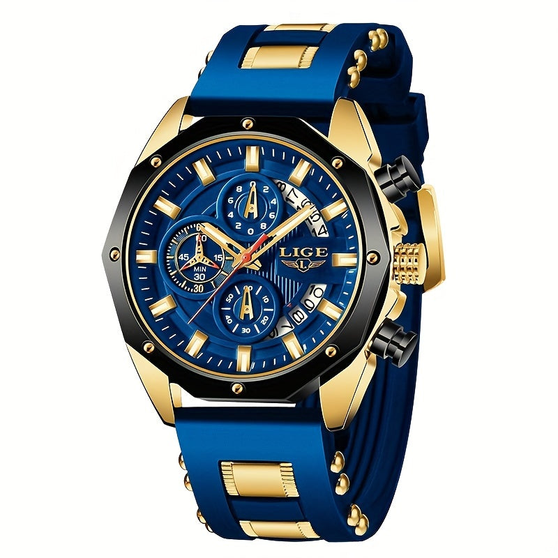 Men's Quartz Watch - 's Chronograph with Luminous Dial & Calendar | Stopwatch, Outdoor Sports - product detail view 29