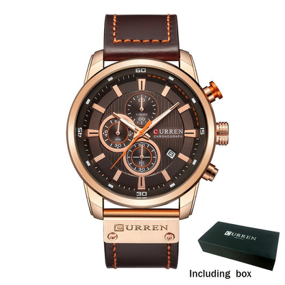 Men's Quartz Watch - 's Chronograph Sport Stopwatch, Date Display, Round Dial Wristwatch for in - product detail view 3