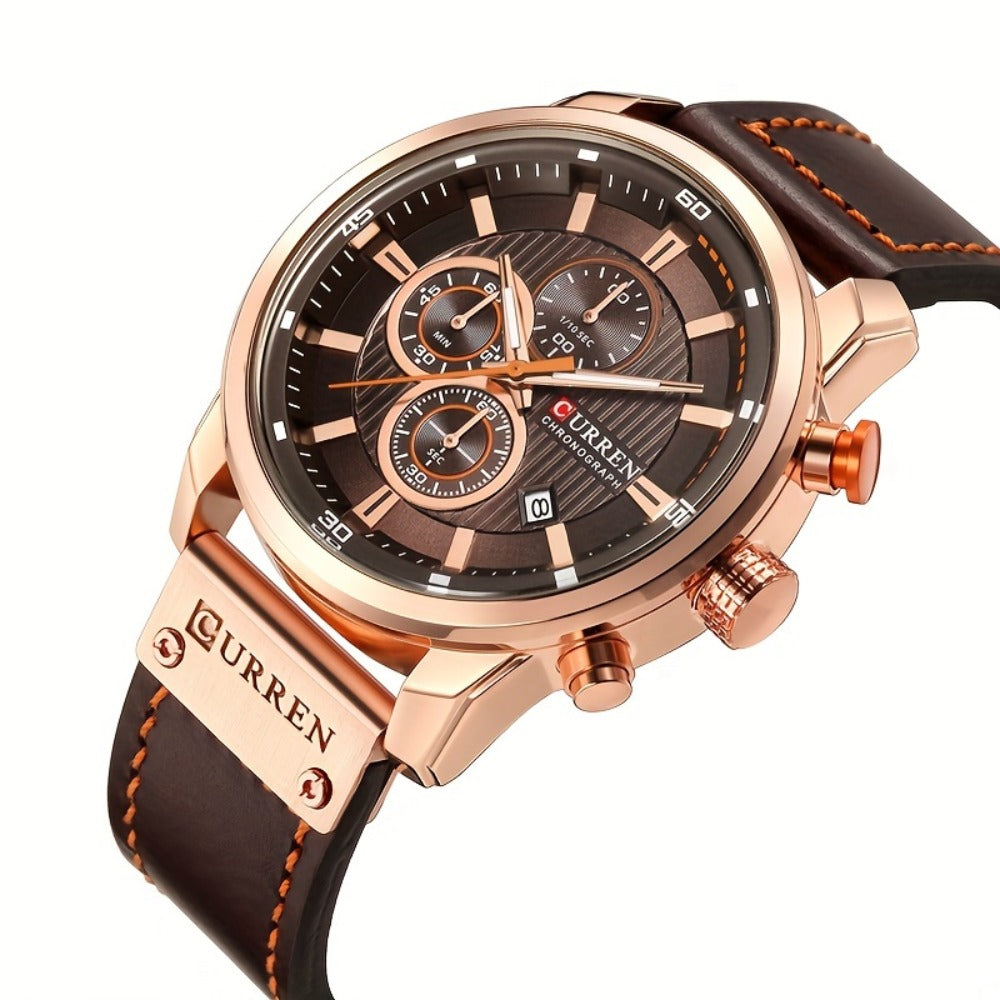 Men's Quartz Watch - 's Chronograph Sport Stopwatch, Date Display, Round Dial Wristwatch for in - product detail view 8