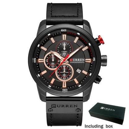 Men's Quartz Watch - 's Chronograph Sport Stopwatch, Date Display, Round Dial Wristwatch for in - product detail view 11