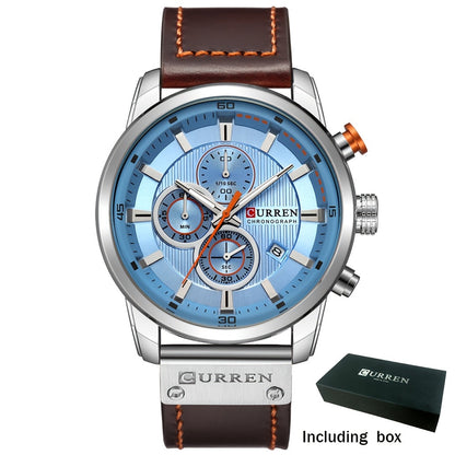 Men's Quartz Watch - 's Chronograph Sport Stopwatch, Date Display, Round Dial Wristwatch for in - product detail view 18
