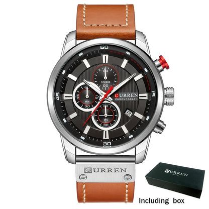 Men's Quartz Watch - 's Chronograph Sport Stopwatch, Date Display, Round Dial Wristwatch for in - product detail view 21
