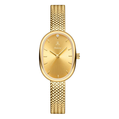 Women's Quartz Watch - 's Elegant Oval Dial Leaf Pattern Bracelet Strap with Gift Box, Stylish - product detail view 5