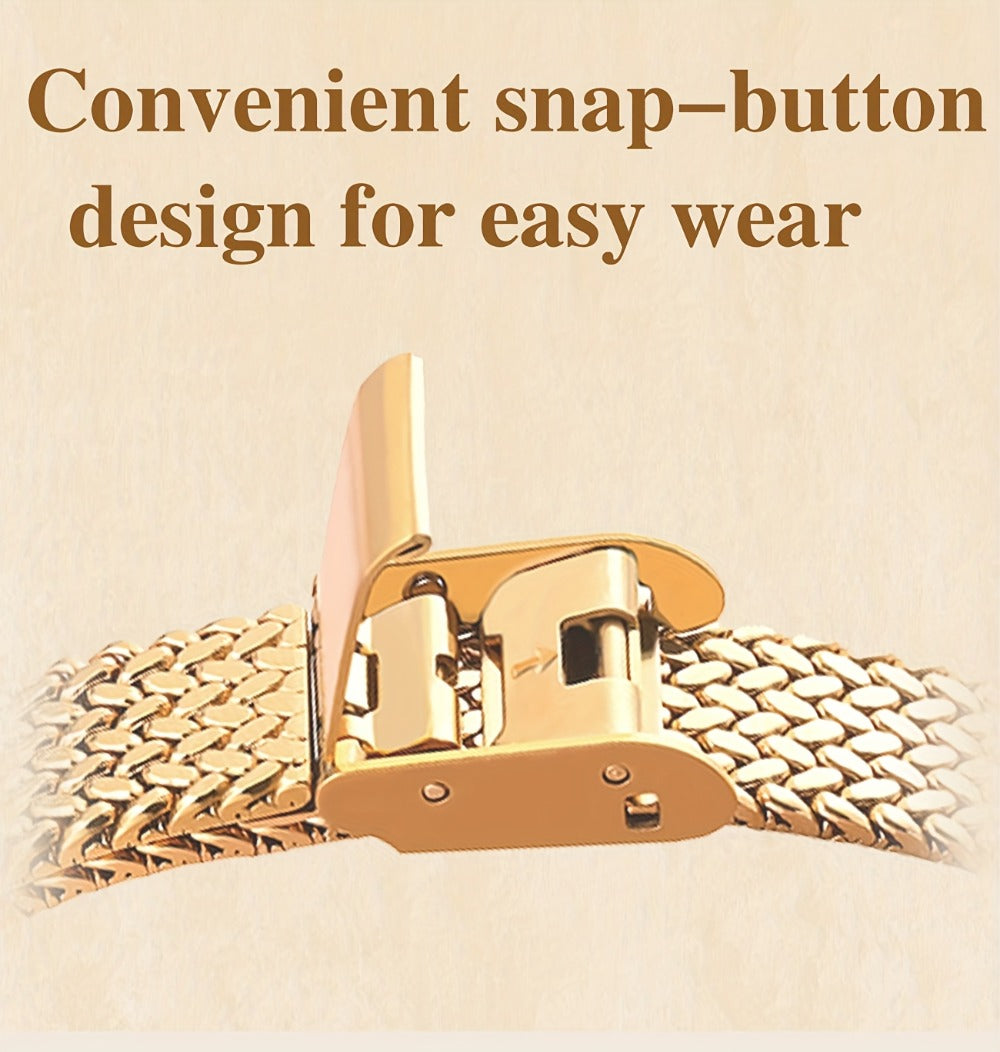 Women's Quartz Watch - 's Elegant Oval Dial Leaf Pattern Bracelet Strap with Gift Box, Stylish - product detail view 26