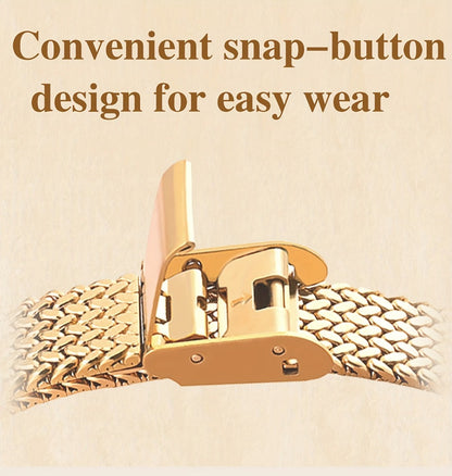 Women's Quartz Watch - 's Elegant Oval Dial Leaf Pattern Bracelet Strap with Gift Box, Stylish - product detail view 26